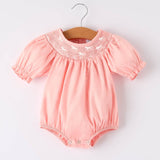 Pink Pony Embroidered Romper