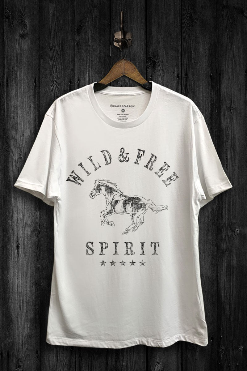 Wild & Free Horse Tee (White)