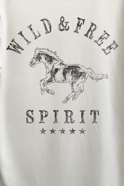 Wild & Free Horse Tee (White)