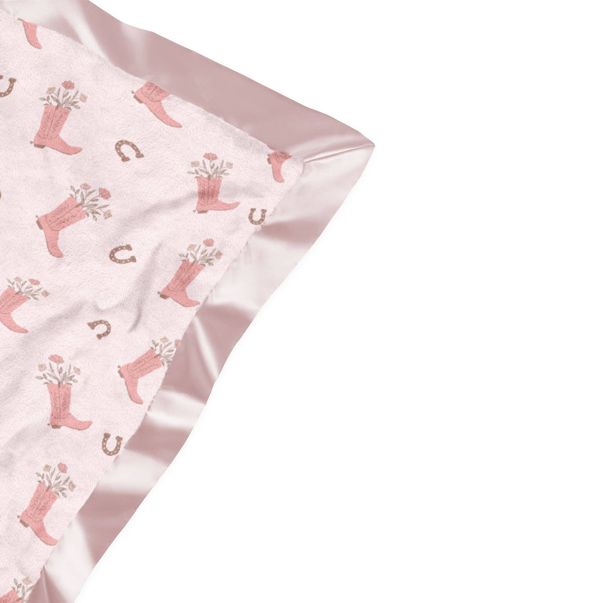 Reversible Bloomin' Boot Baby Blanket