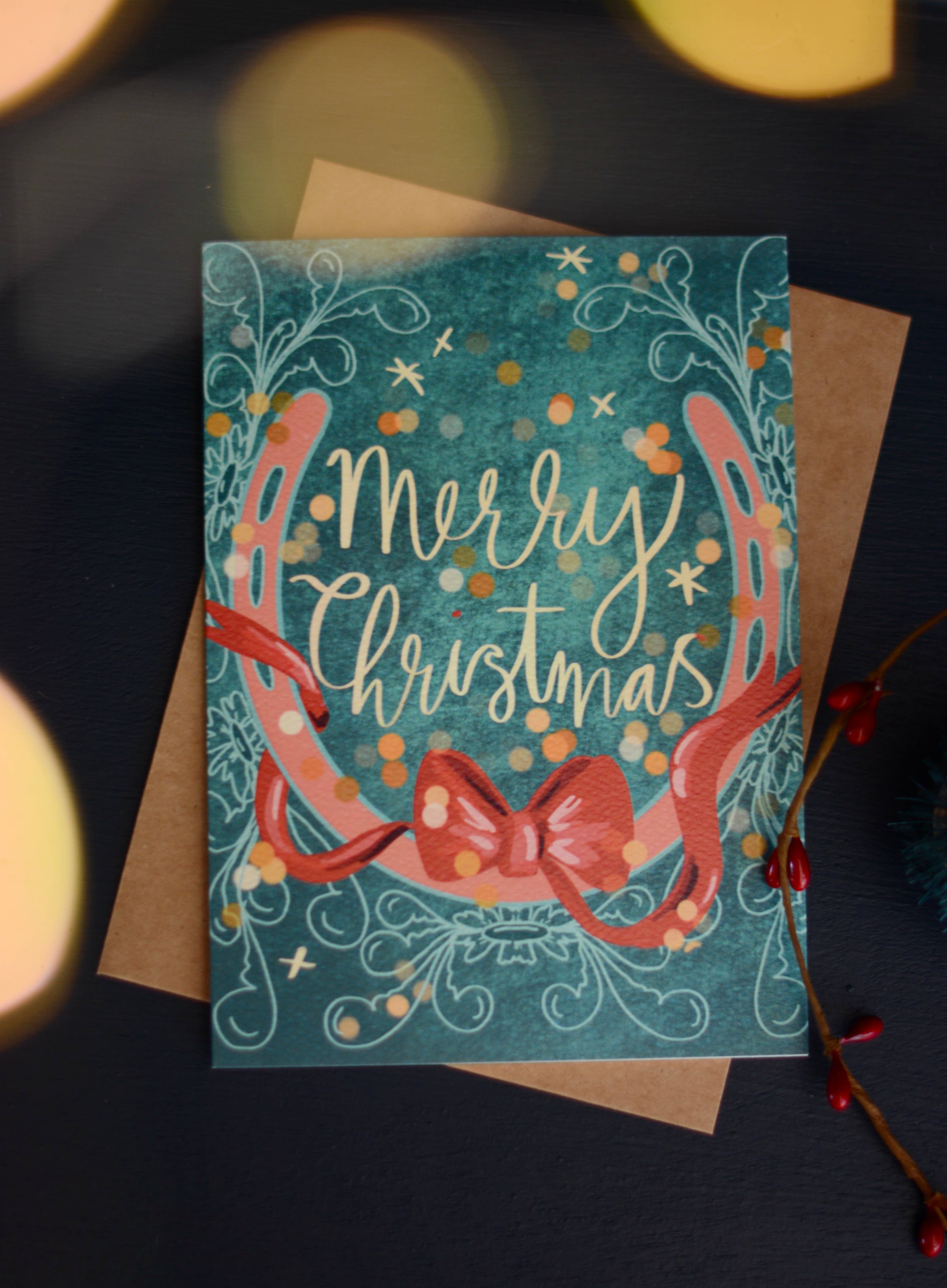 Horseshoe Christmas Card