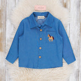 Embroidered Pasture Pony Button Up
