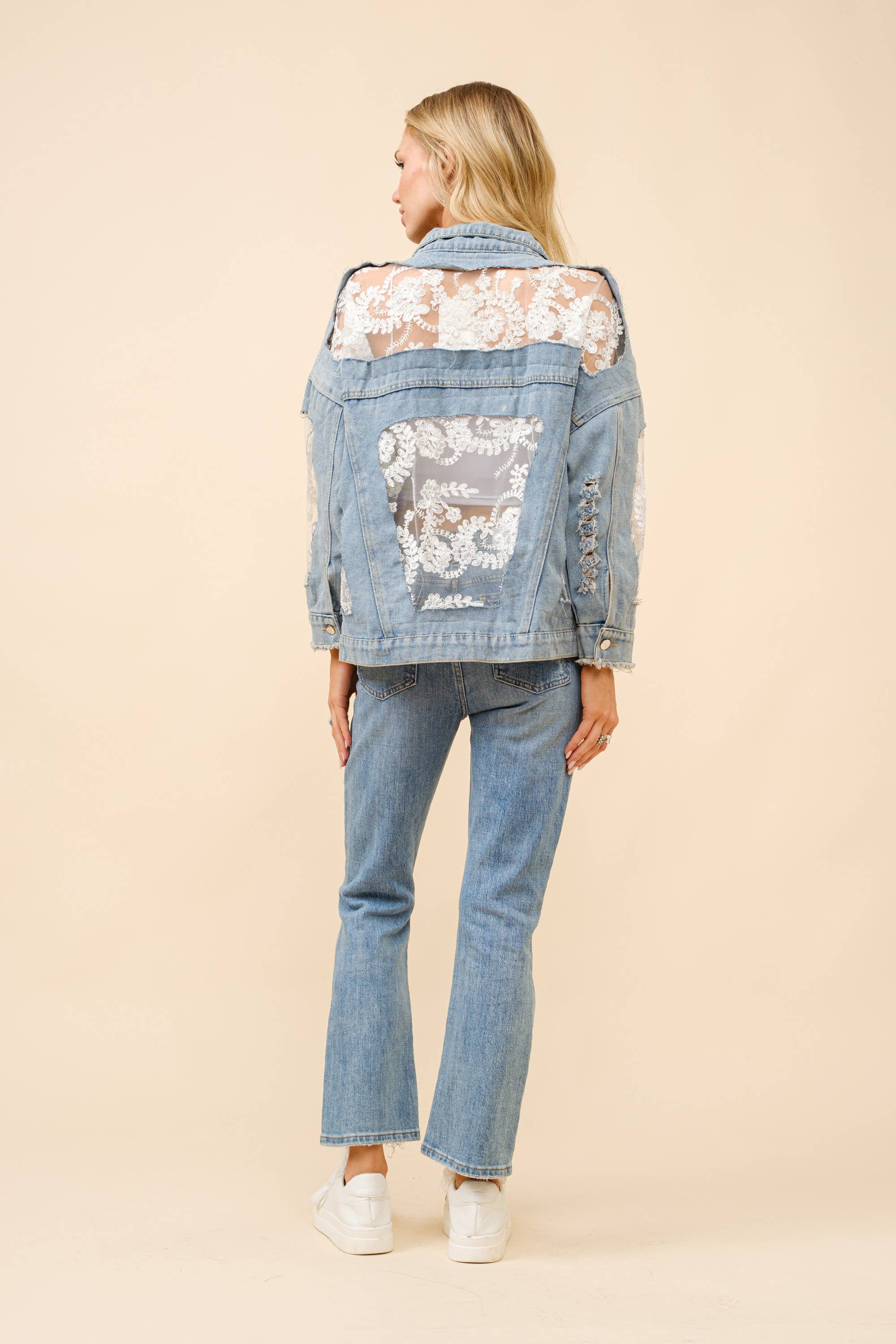 Western Lace Denim Jacket