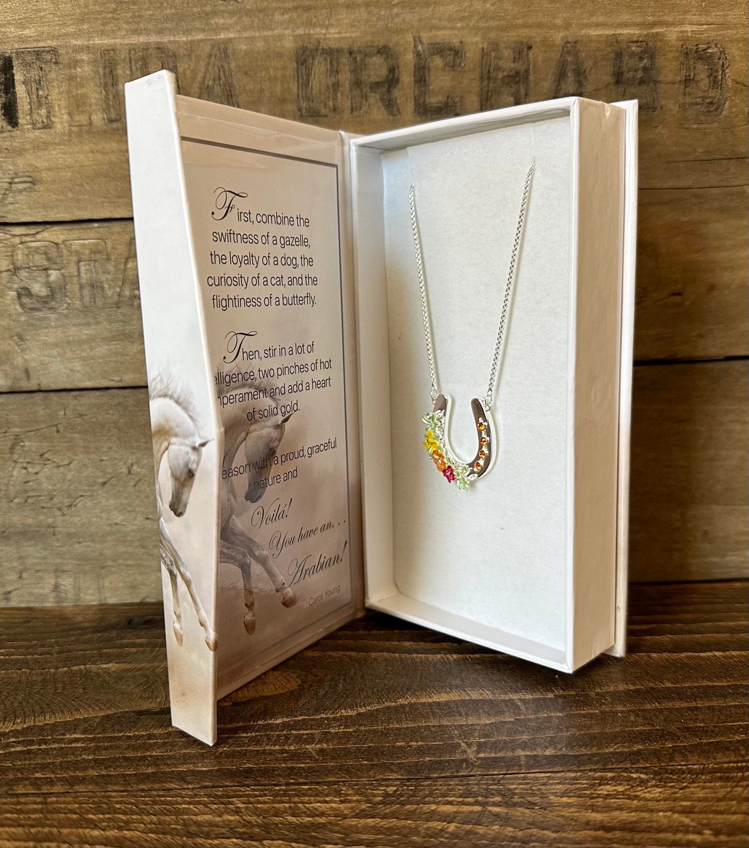 Boho Floral Horse Necklace