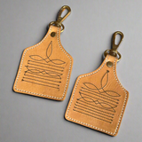 Boot Stitch Keychain Tan