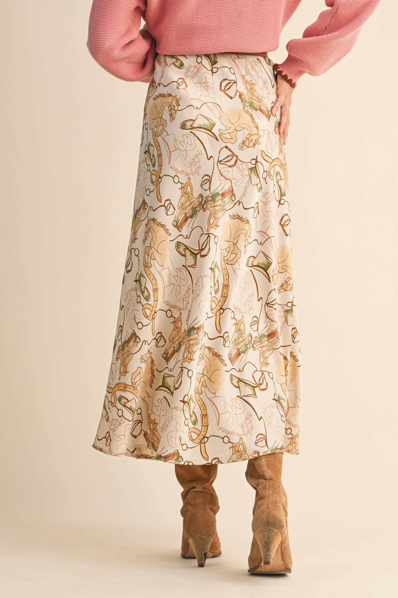 Love of Horses Midi Slip Skirt