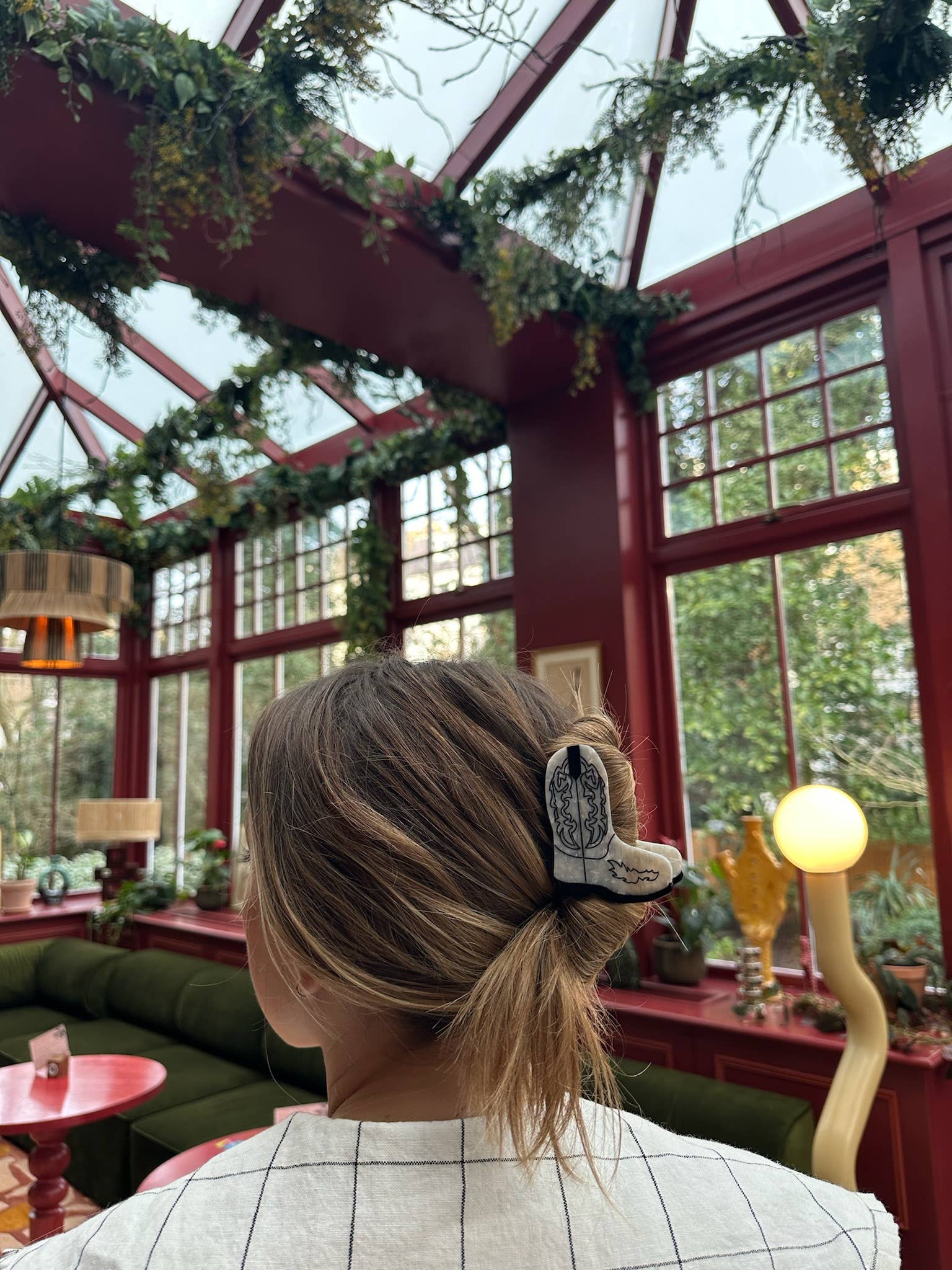 Hand-Painted Boot Hair Clip