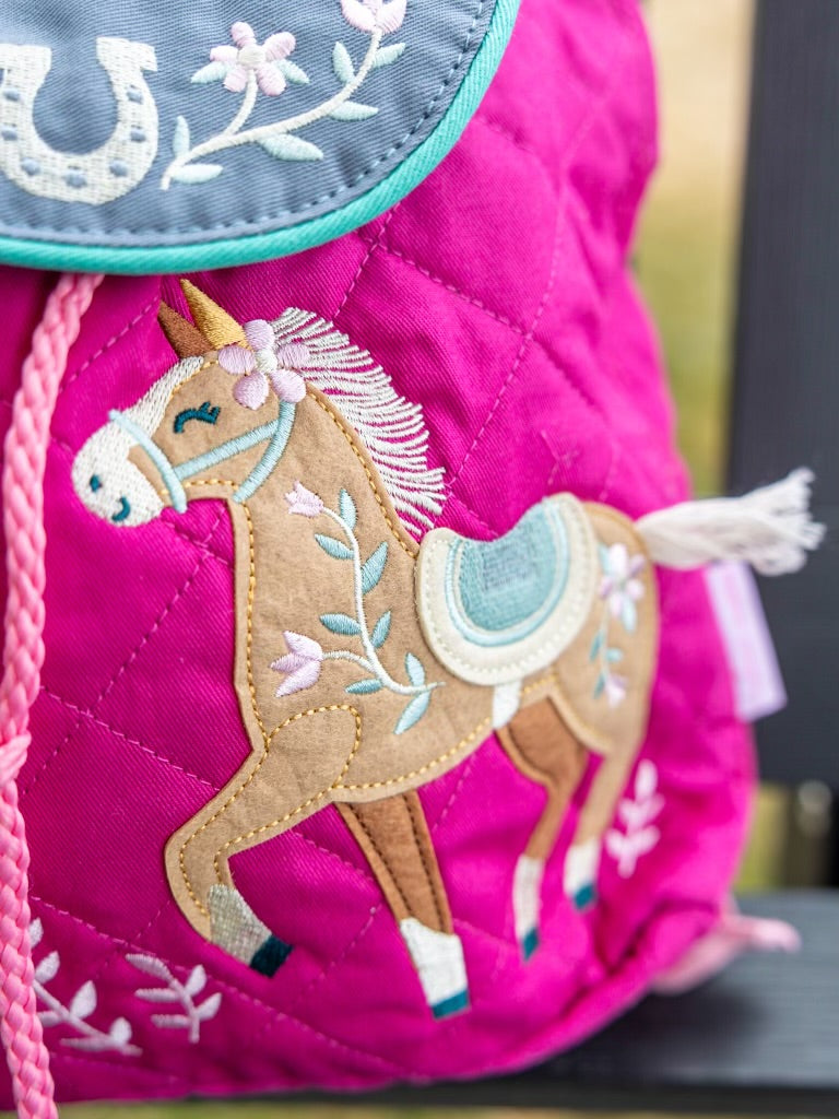 Suzie Pony Quilted Backpack