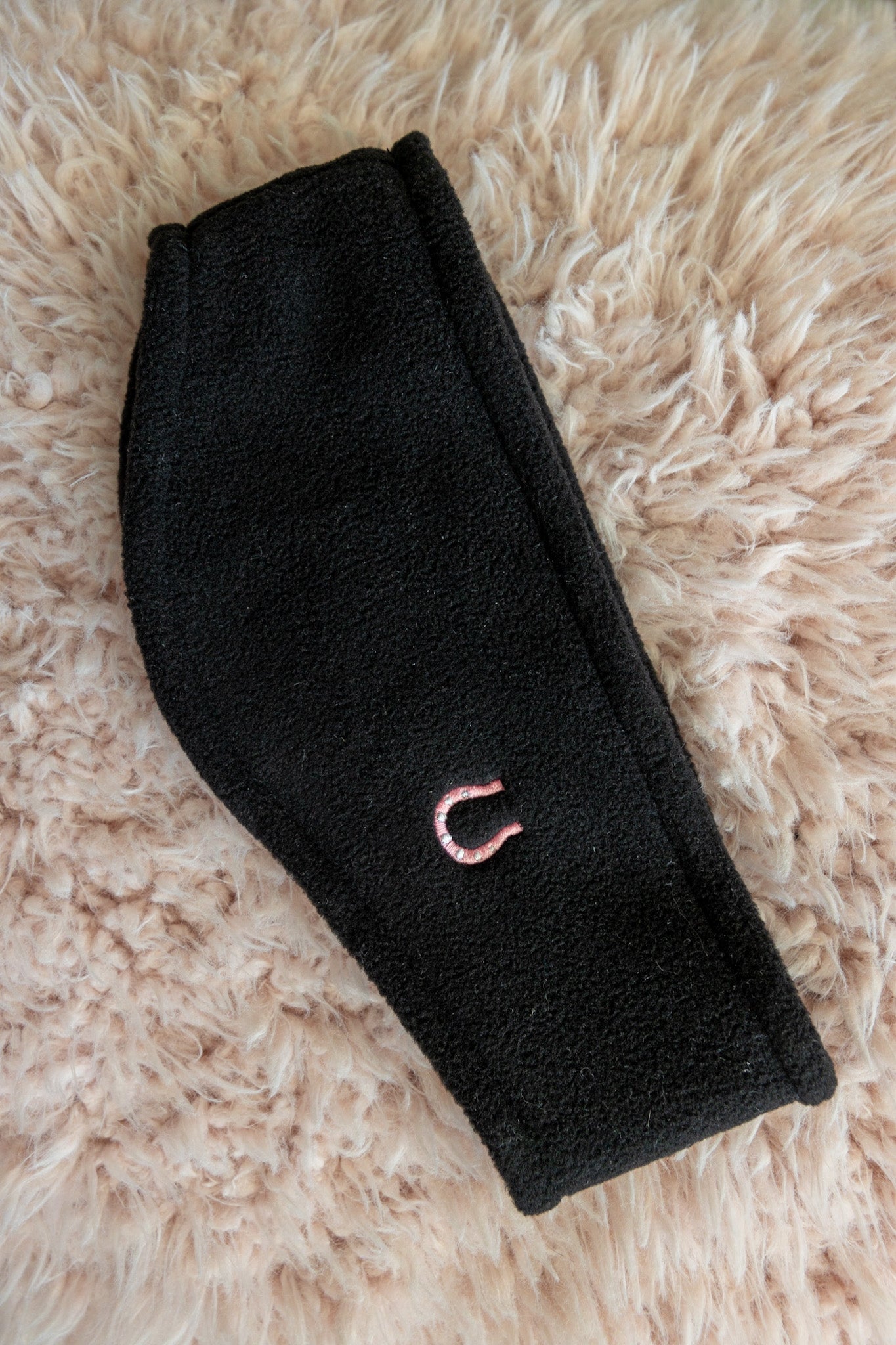 Lucky Horseshoe Headband Black