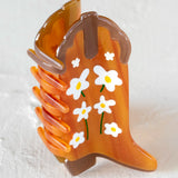 Brown Boot Hair Claw