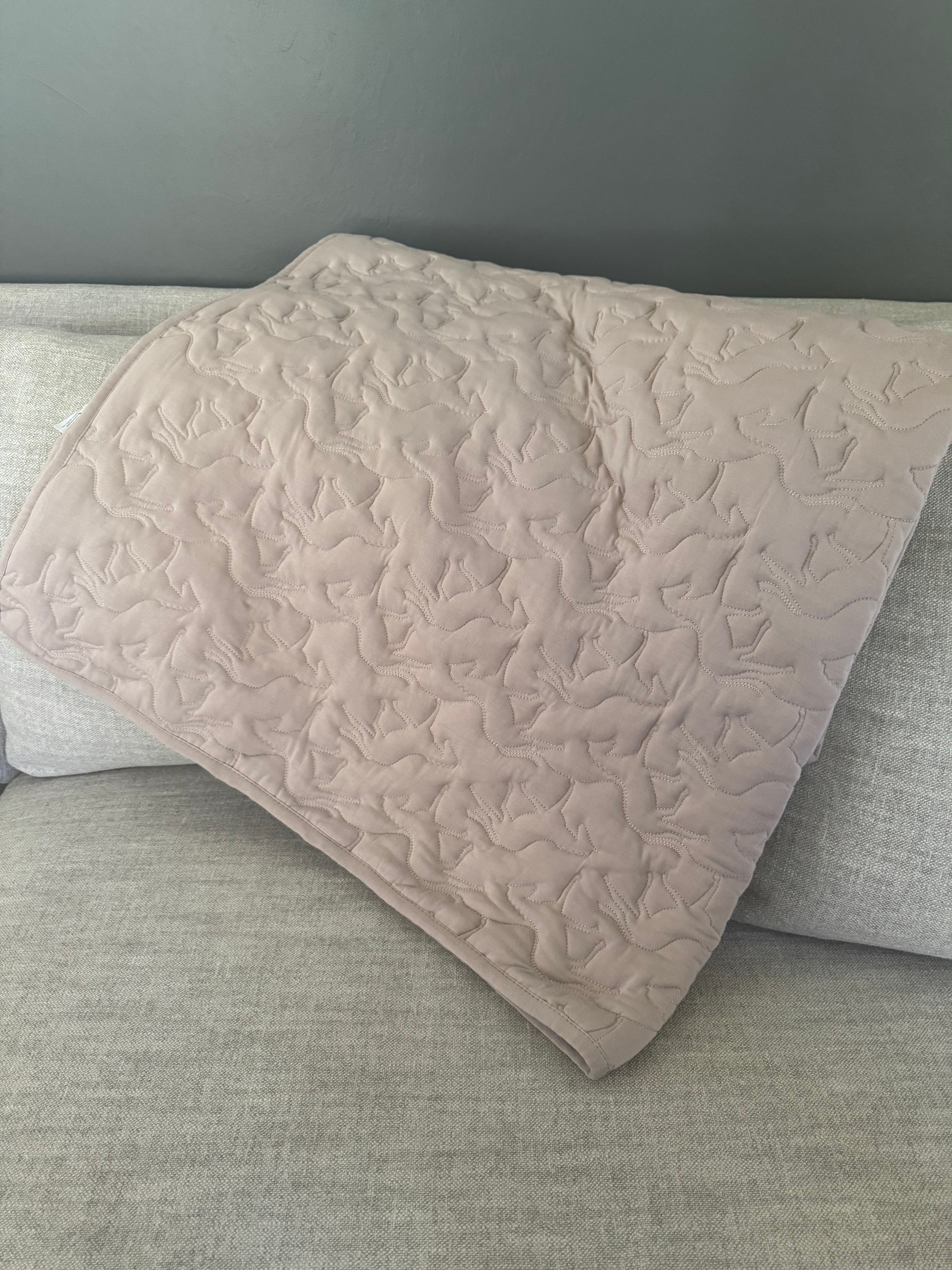 Horses Bamboo Quilted Blanket