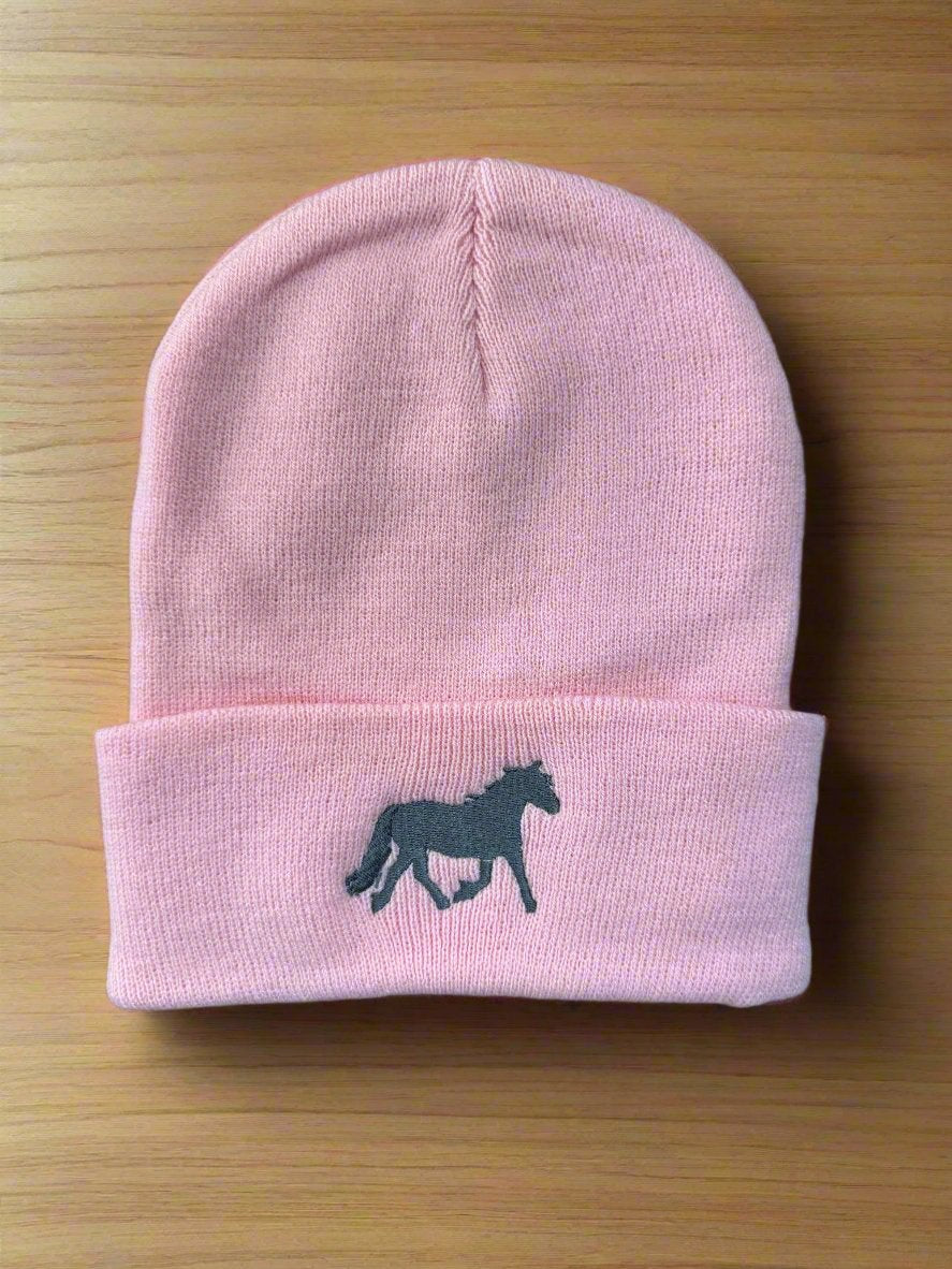 Pretty in Pink Horse Beanie