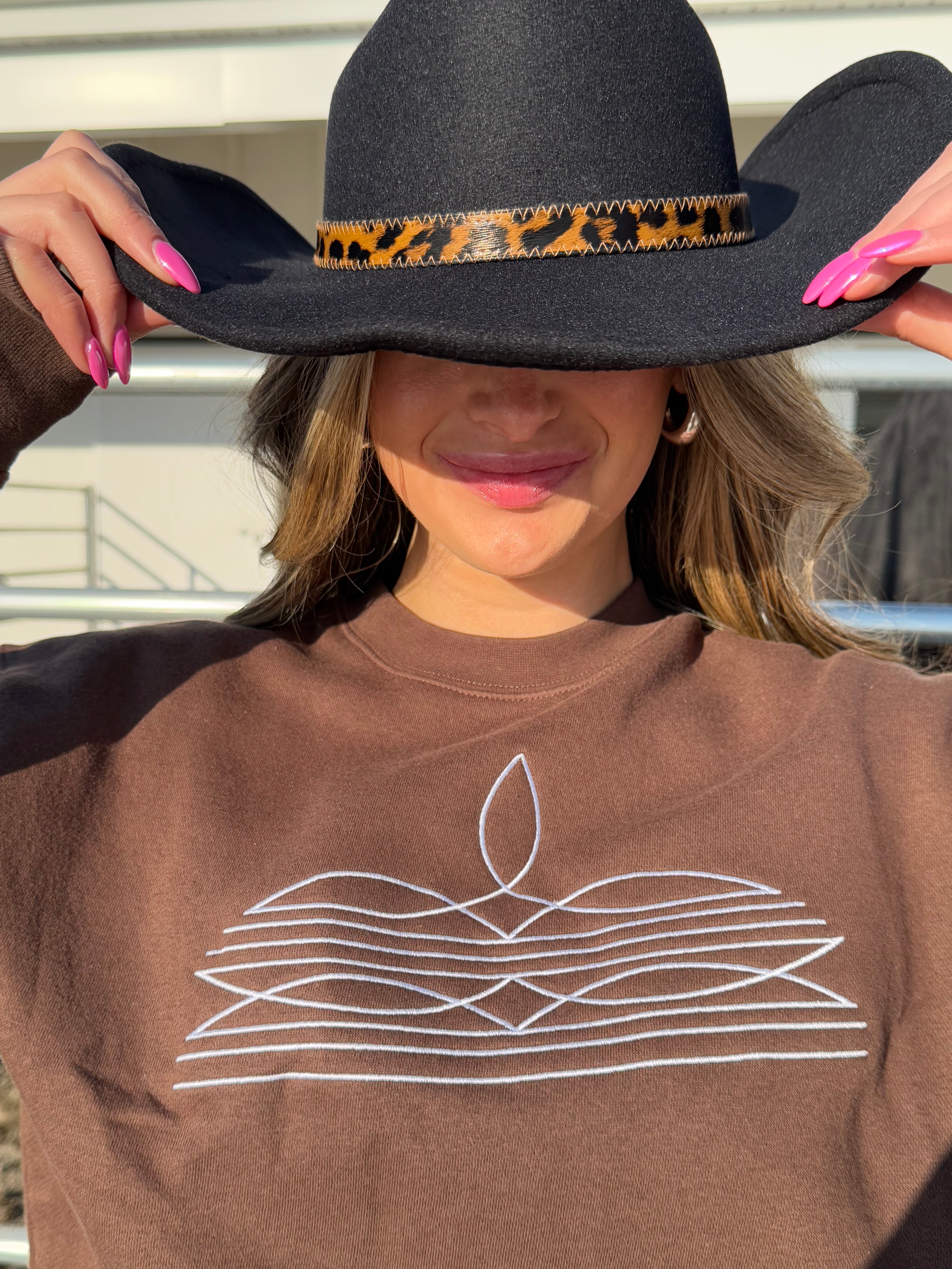 Boot-Stitch Sweatshirt (Cocoa)