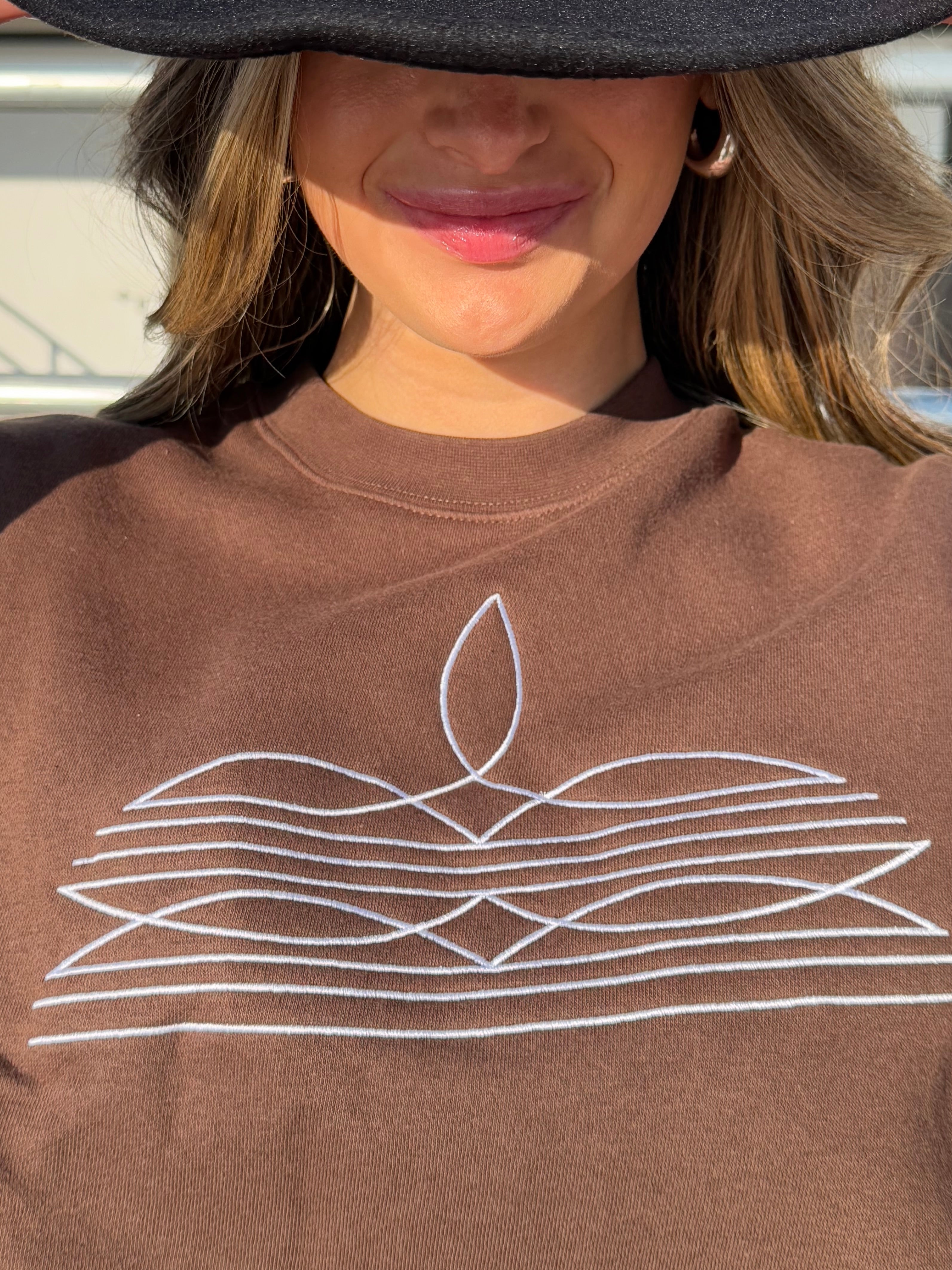Boot-Stitch Sweatshirt (Cocoa)