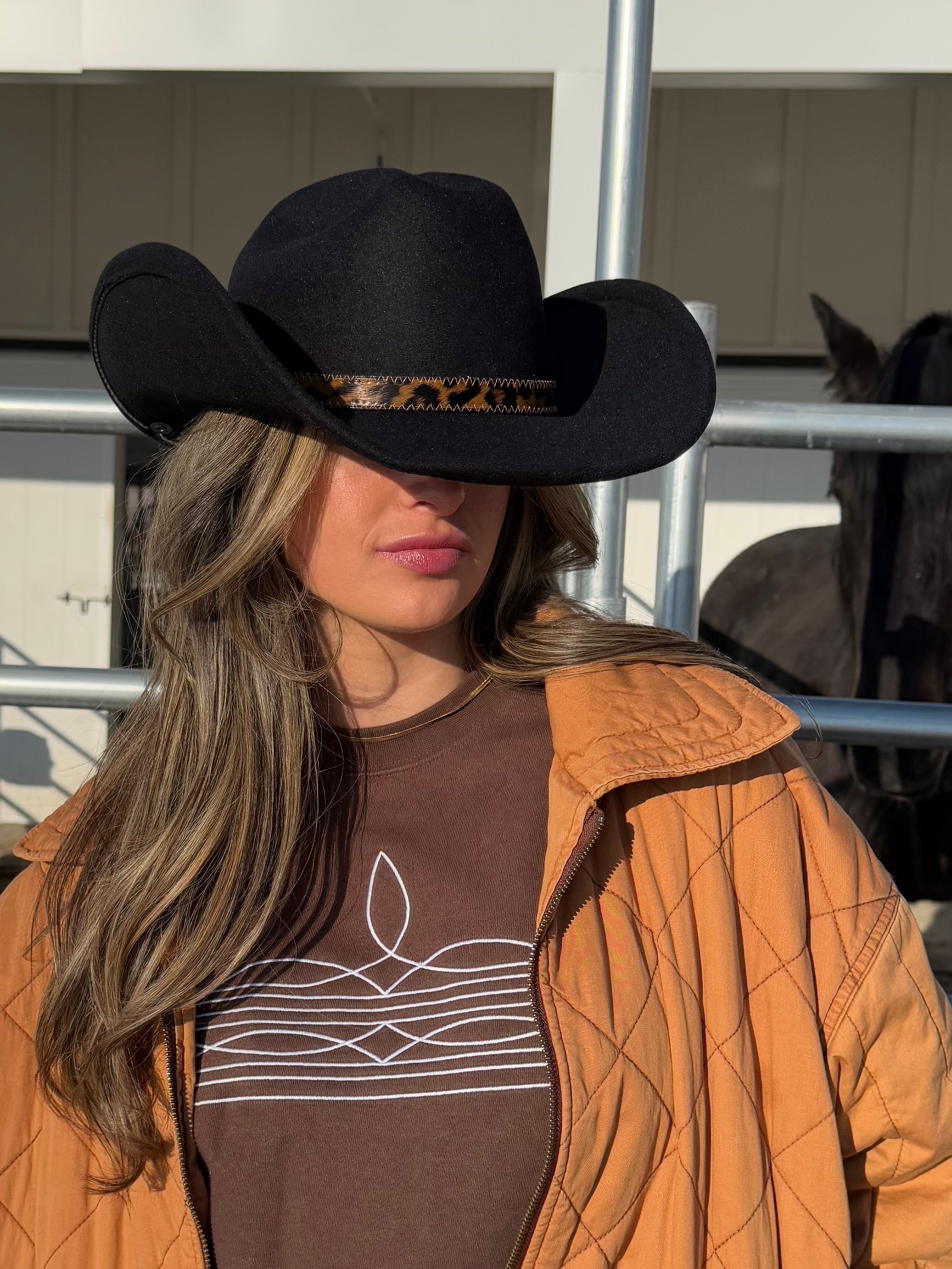 Boot-Stitch Sweatshirt (Cocoa)