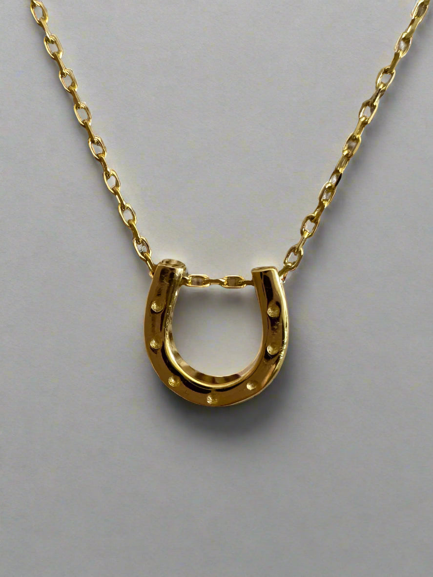 Lucky Horseshoe Necklace Gold