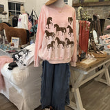 Rosy Horse Sweatshirt