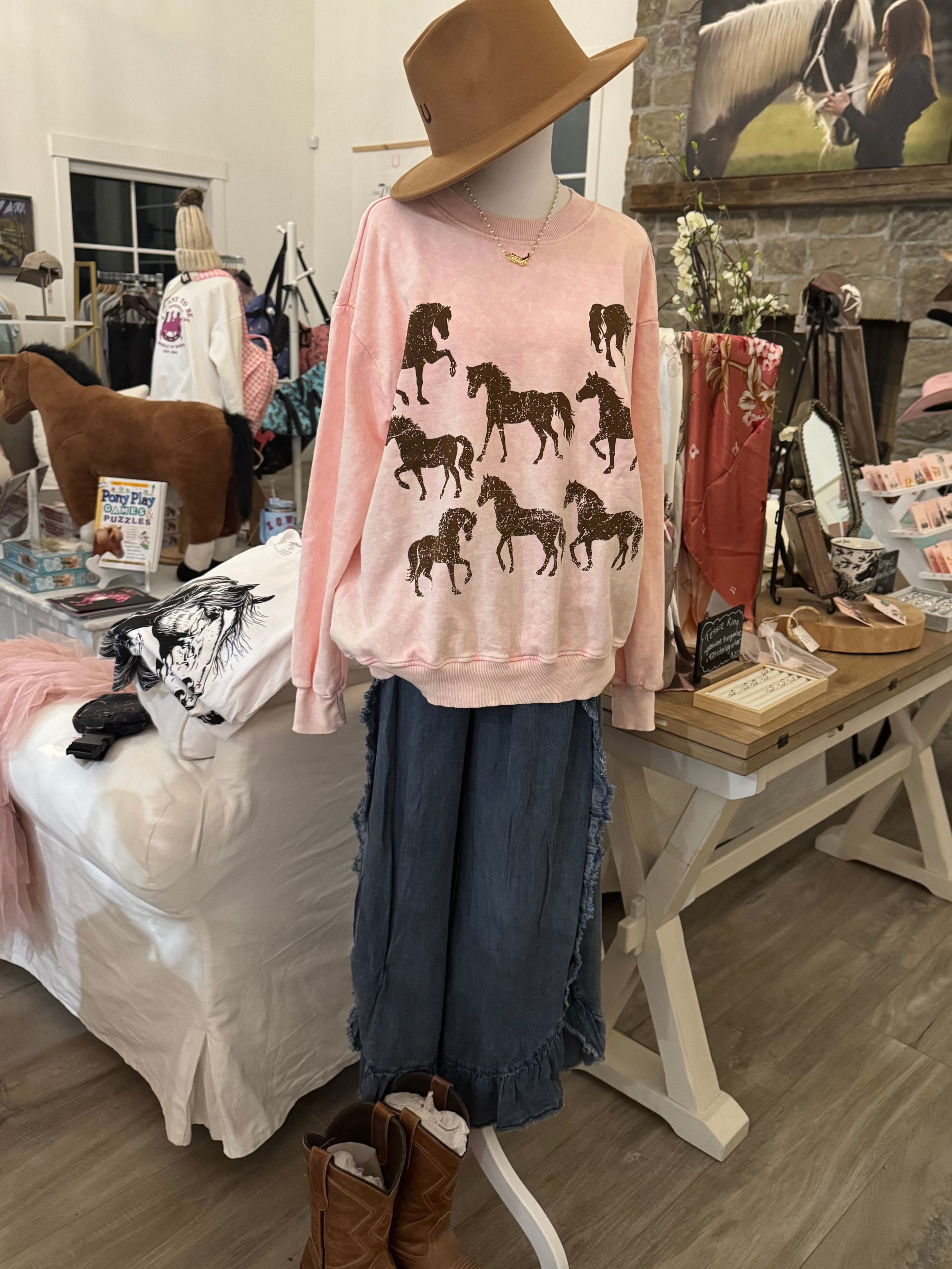Rosy Horse Sweatshirt