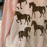 Rosy Horse Sweatshirt