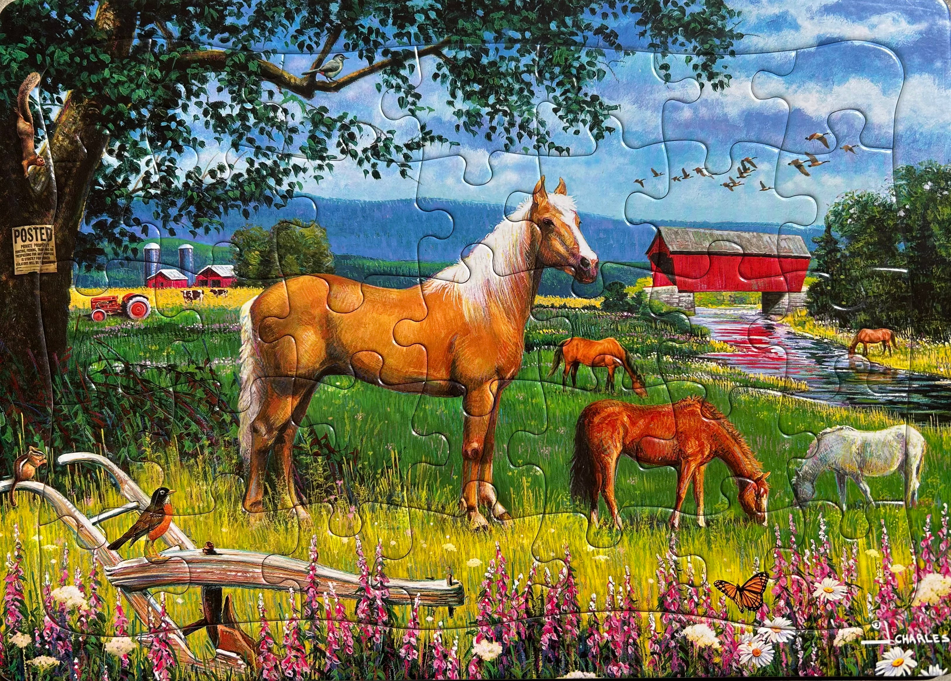 Grazing Horses Tray Puzzle (35pc)