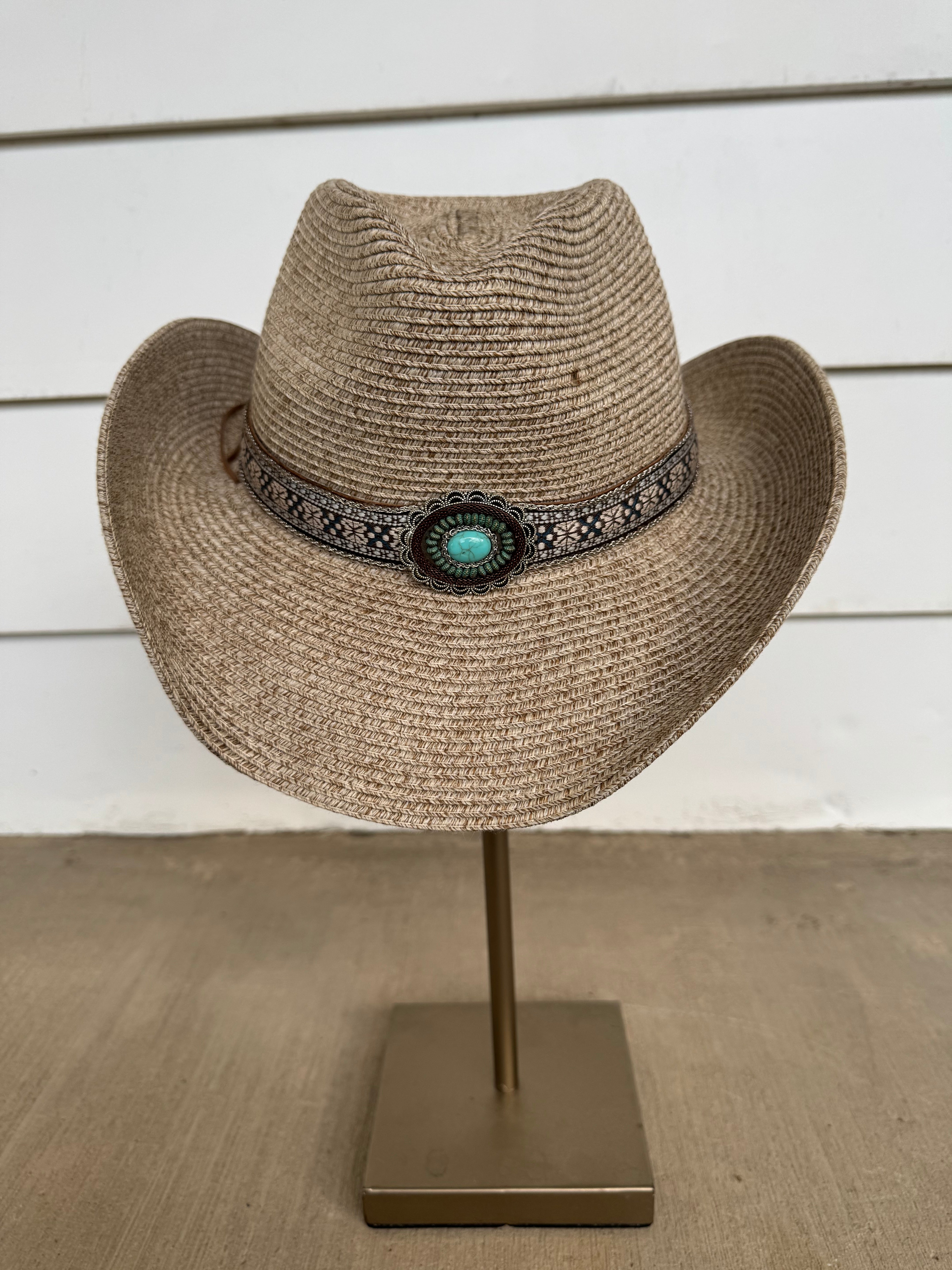 Cowgirl Turquoise Concho Hat