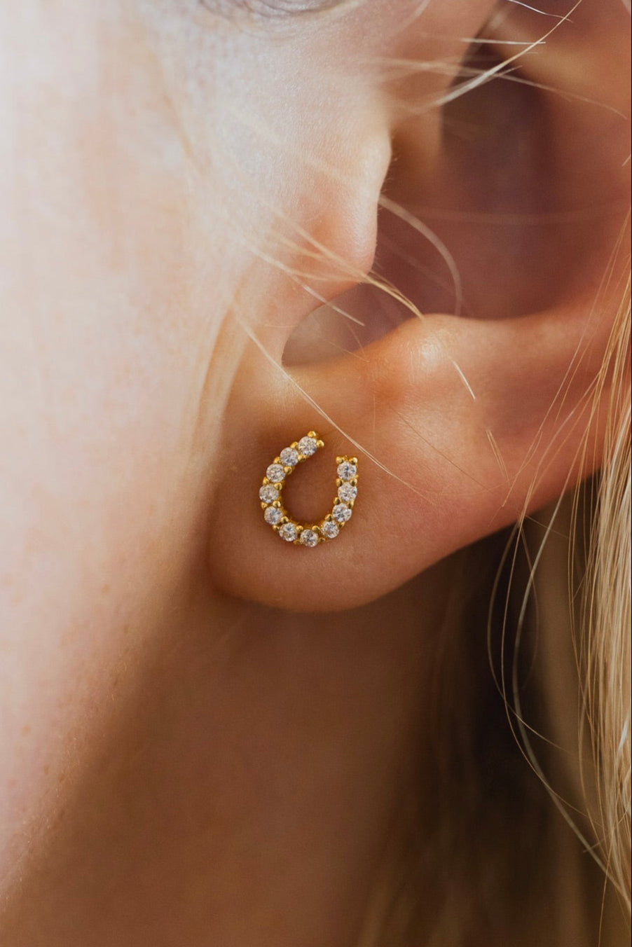luxe horseshoe earrings
