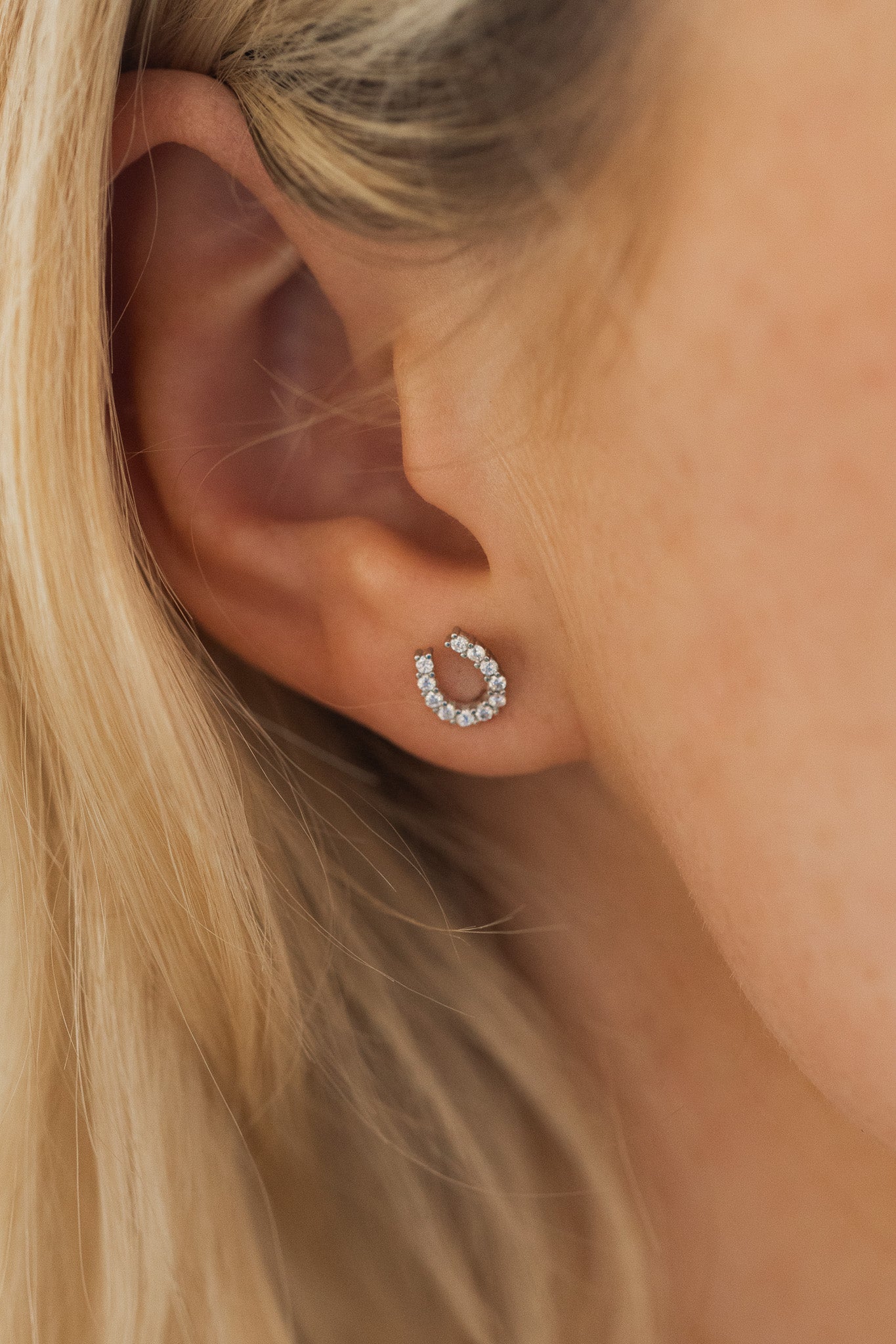luxe horseshoe earrings