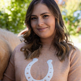 Lucky Horseshoe Cropped Sweater