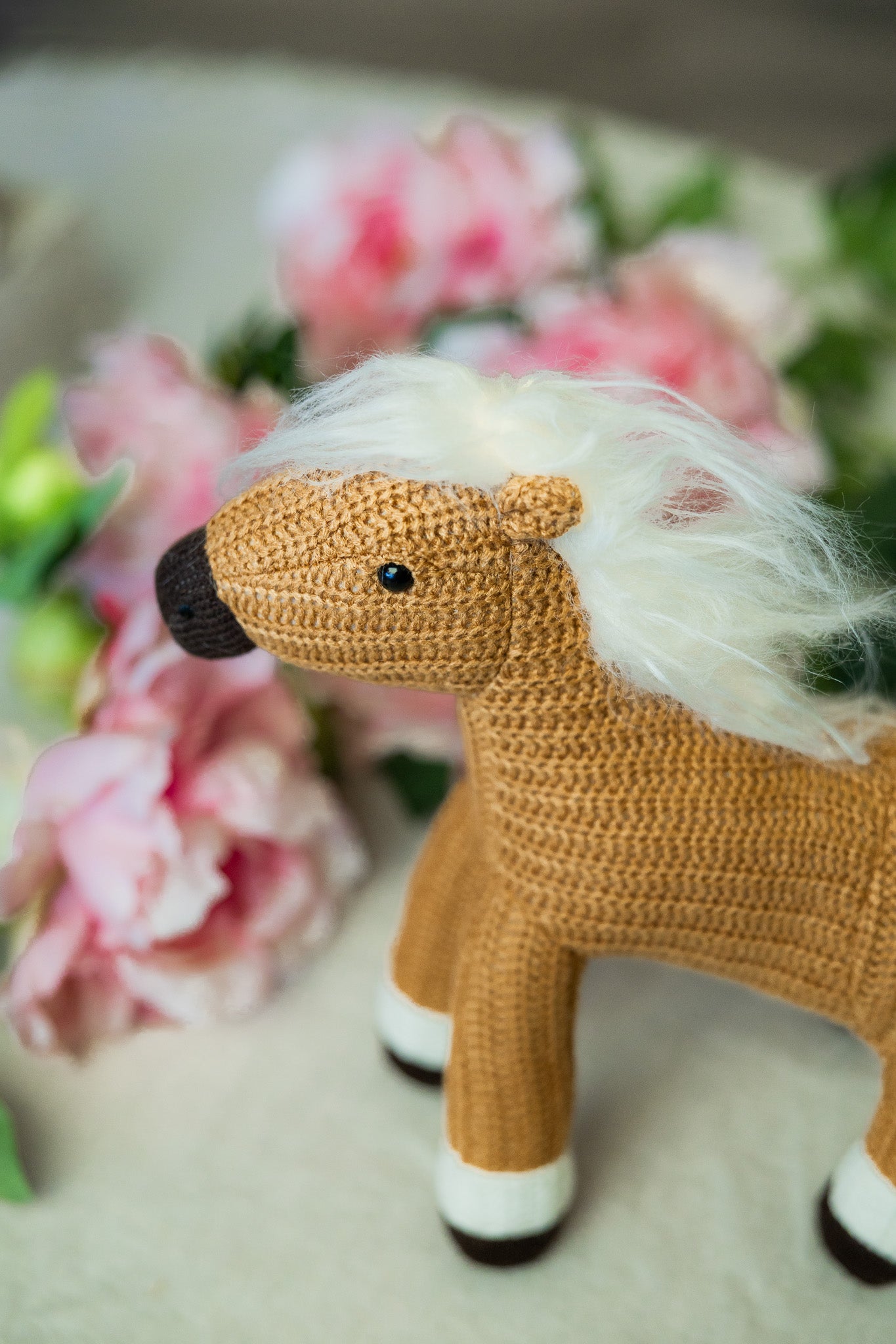 Palomino Handknit Hope Horsie