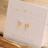 Mini Horseshoe Earrings Gold