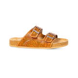 Molly Hand-Tooled Leather Sandals
