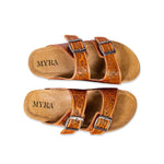 Molly Hand-Tooled Leather Sandals