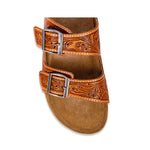 Molly Hand-Tooled Leather Sandals