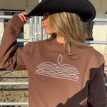 Boot-Stitch Sweatshirt (Cocoa)
