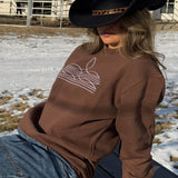 Boot-Stitch Sweatshirt (Cocoa)