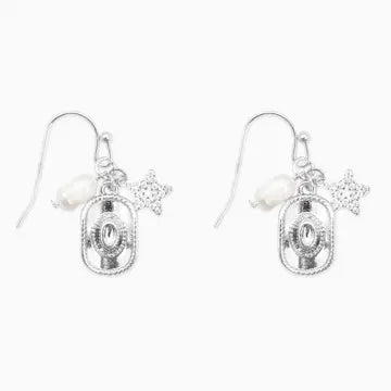Country Charm Dangle Earrings Silver