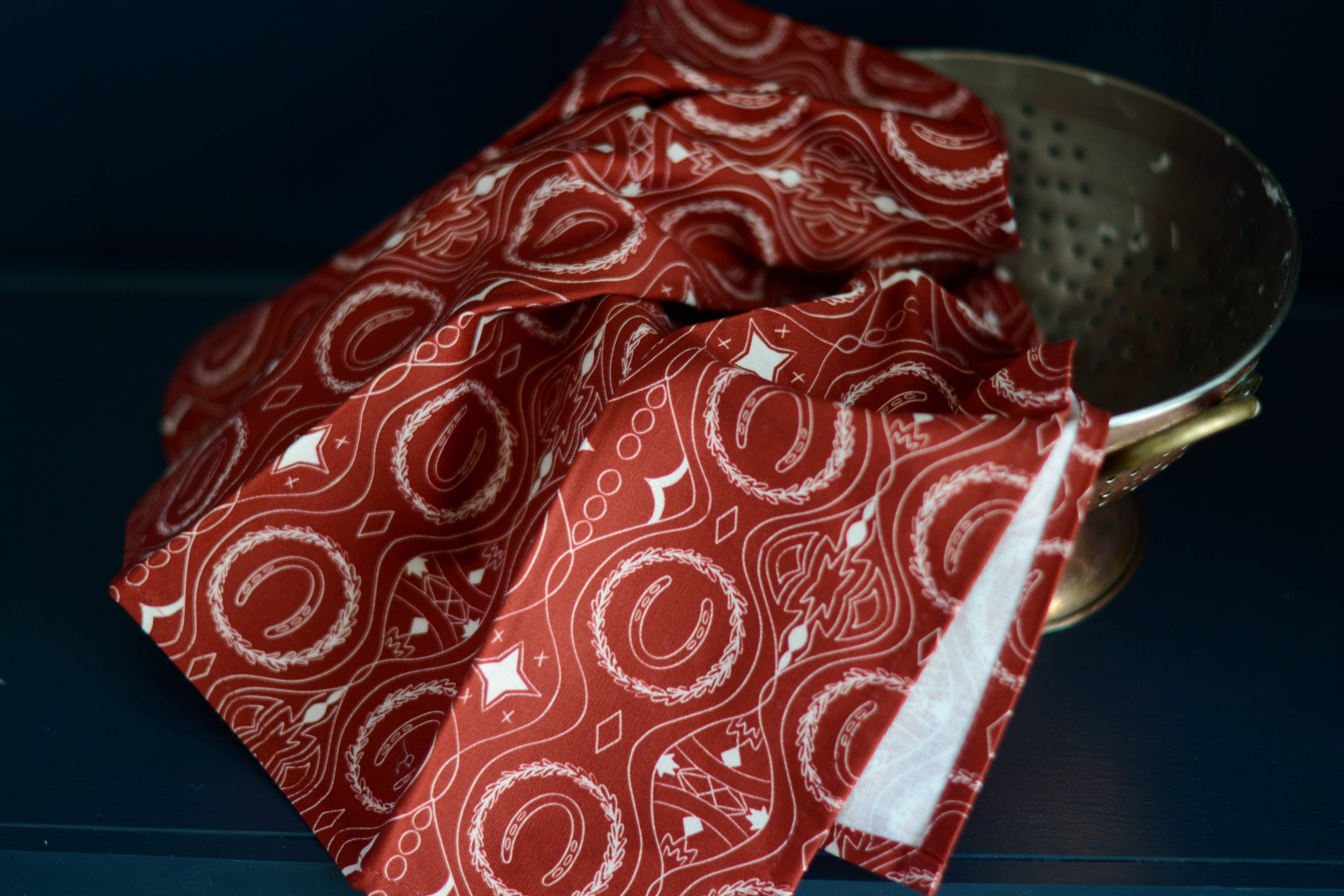 Christmas Horseshoe Tea Towel