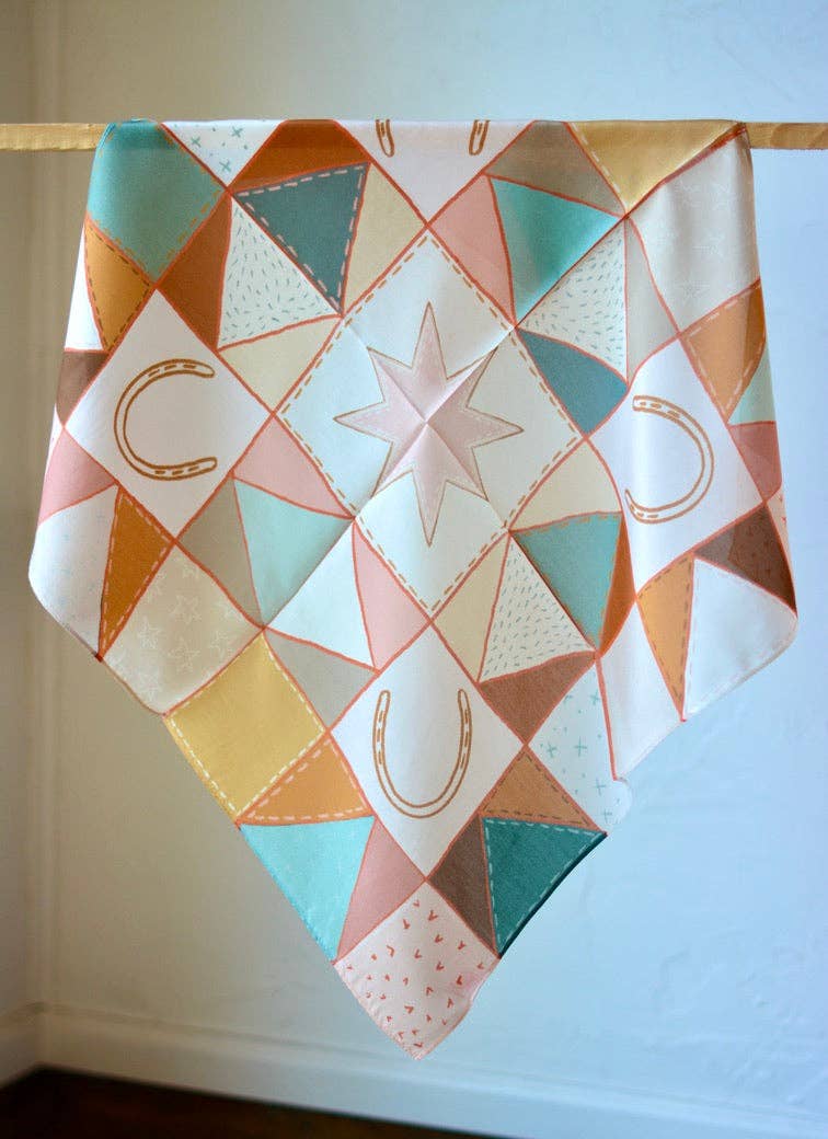 Horseshoe Quilt Silk Scarf