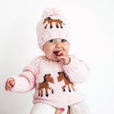 Pony Handknit Sweater (Pink)