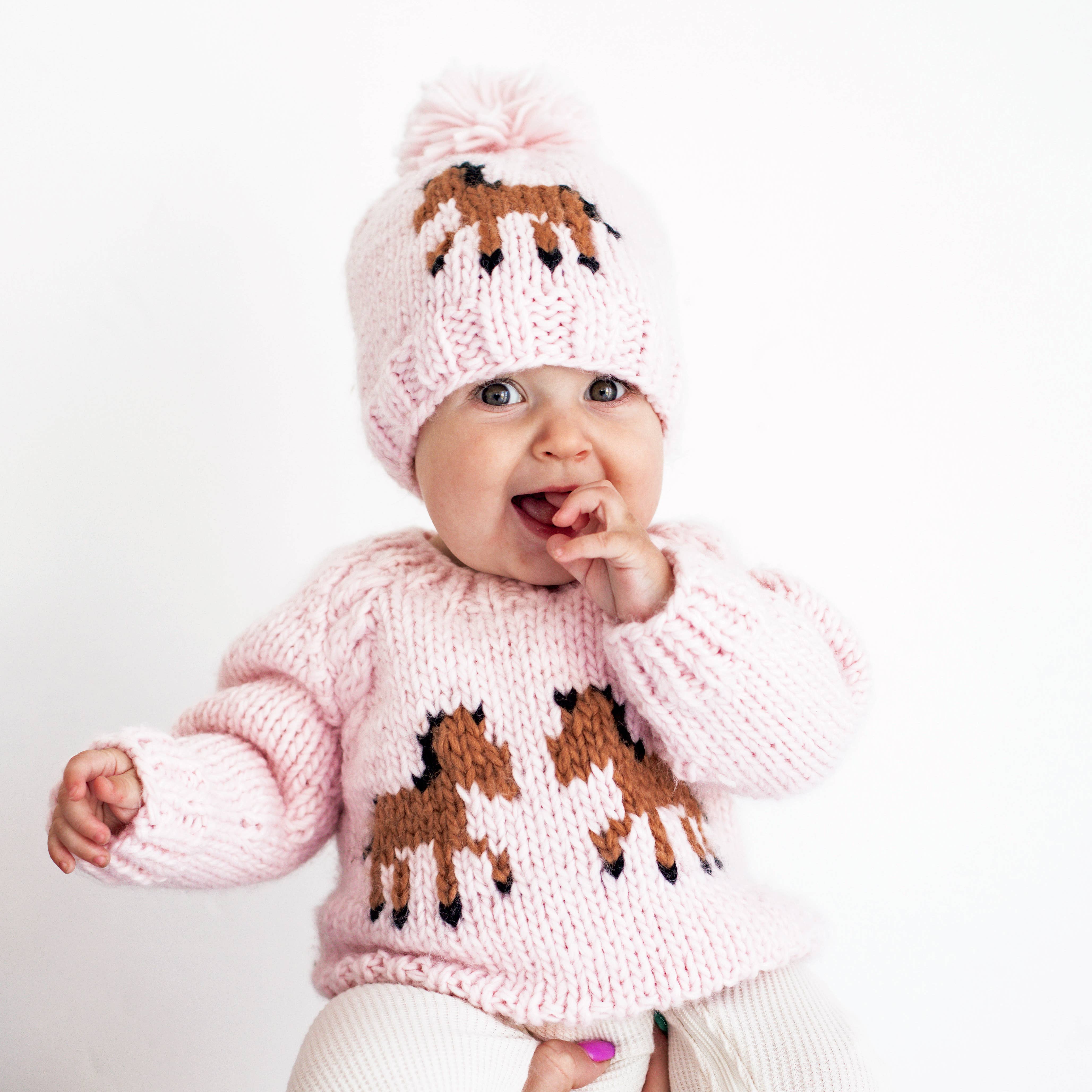Pony Handknit Sweater (Pink)