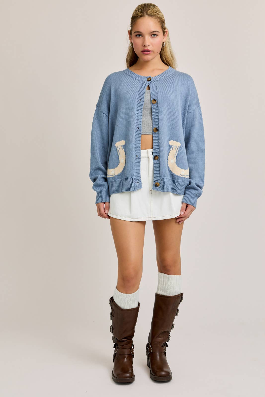Bluebell Horseshoe Cardigan