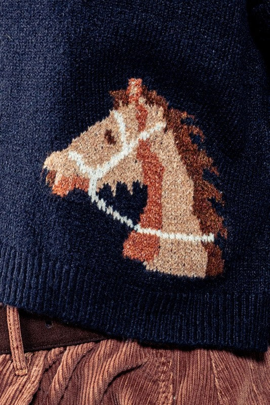 Equestrian Dream Cropped Cardigan