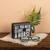 Love & A Horse Box Sign