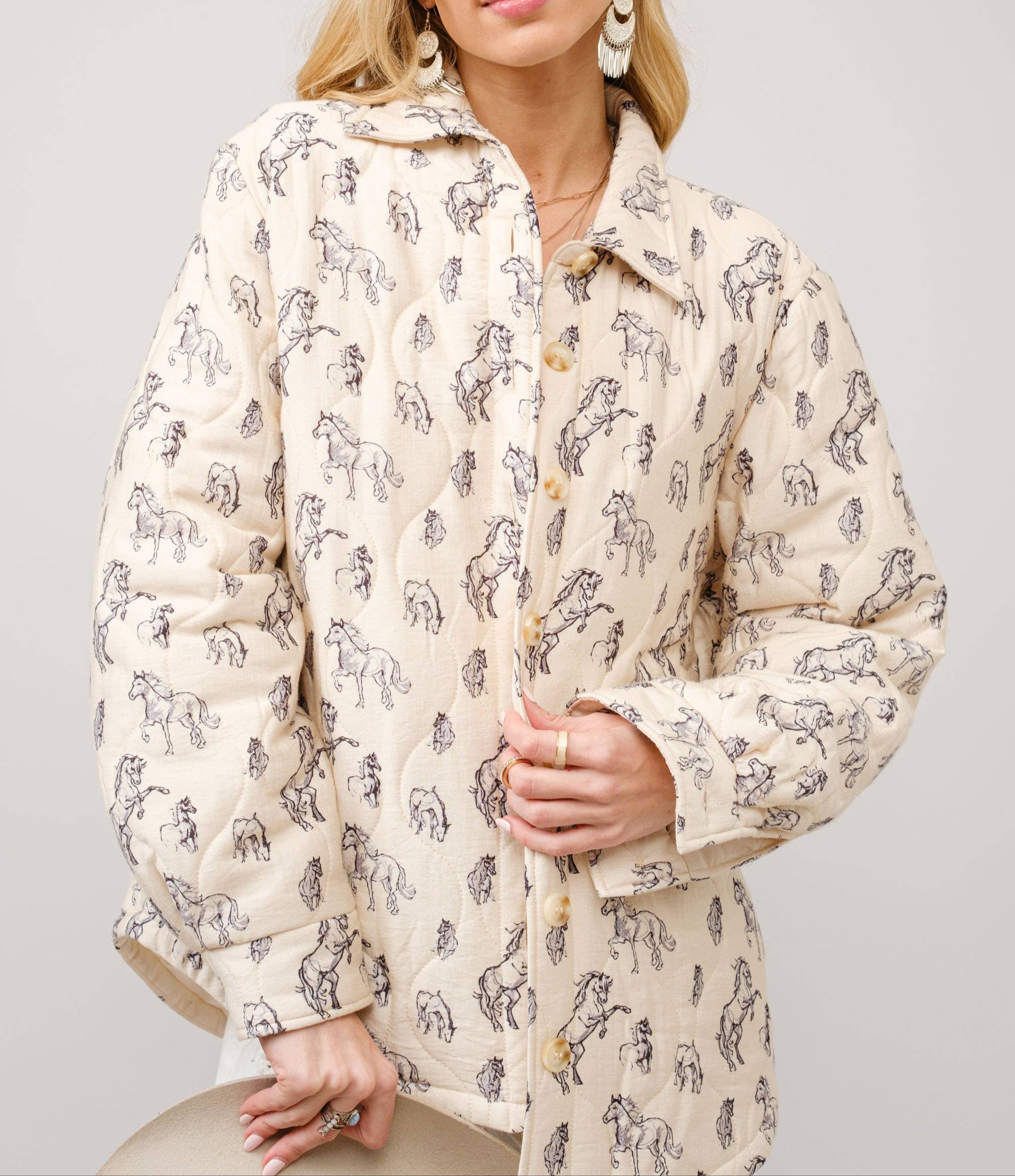 Quilted Western Horse Jacket