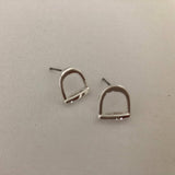 English Stirrup Stud Earrings