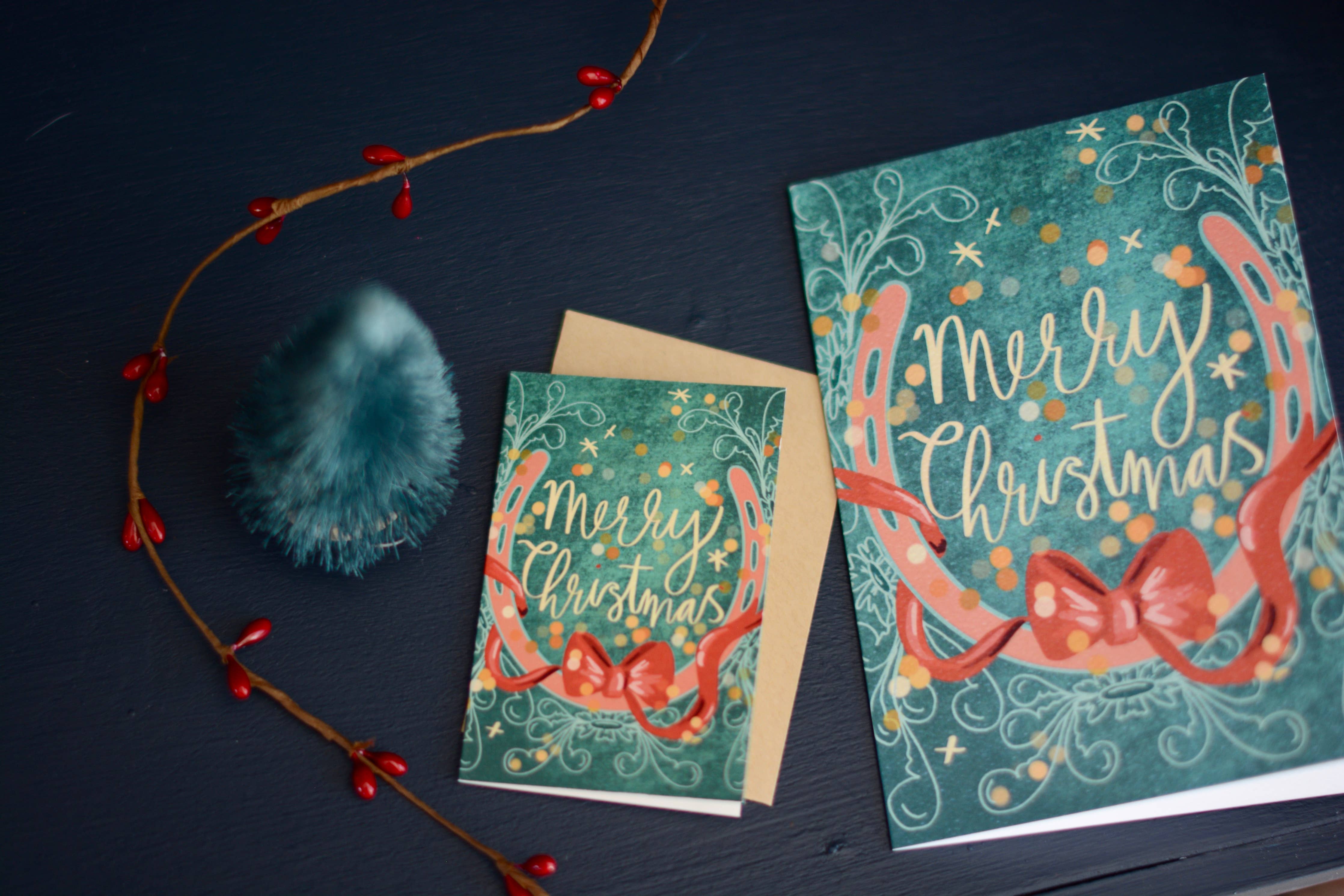 Horseshoe Christmas Card