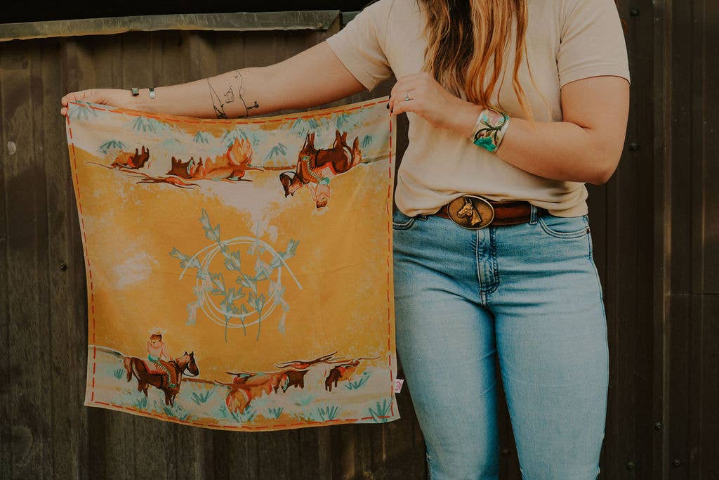 Open Range Cowgirl Silk Scarf