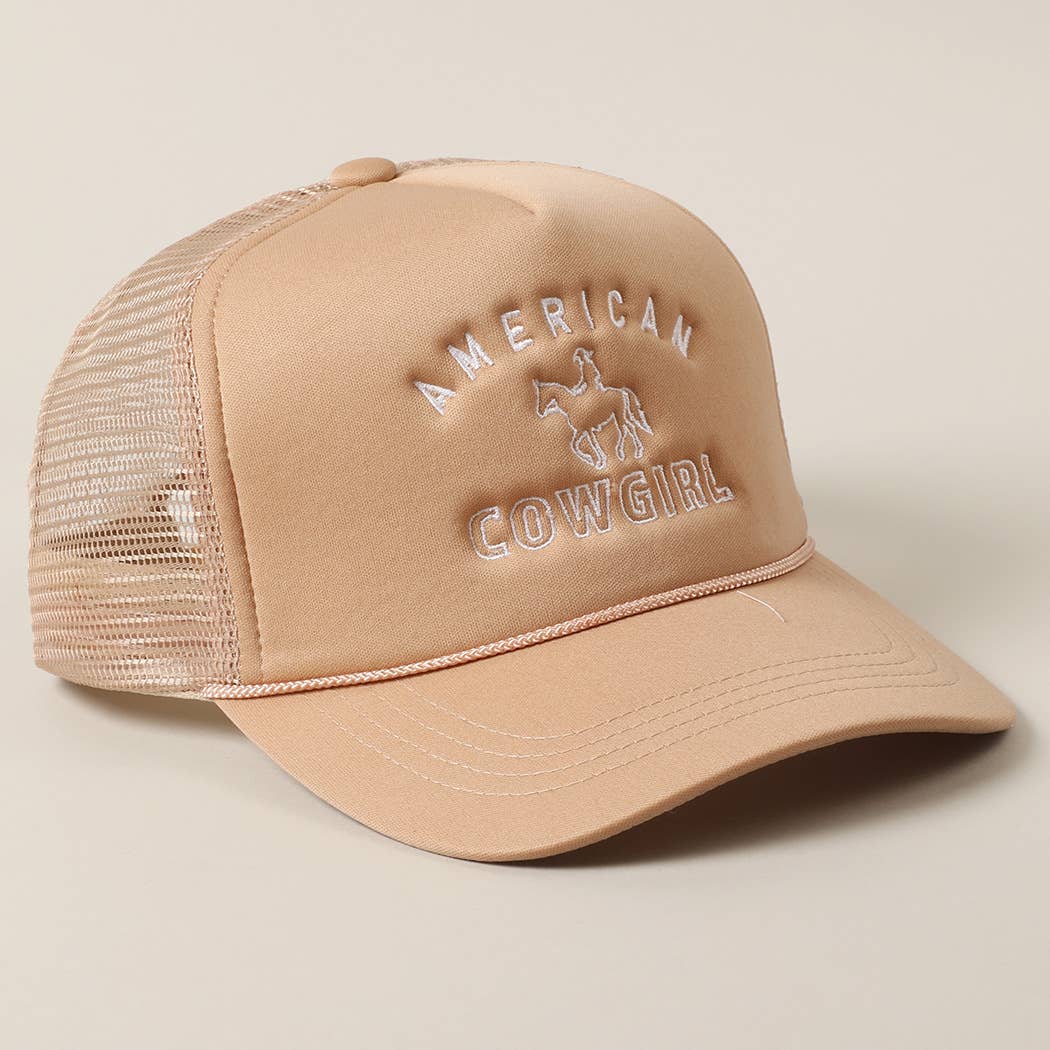 american cowgirl trucker hat