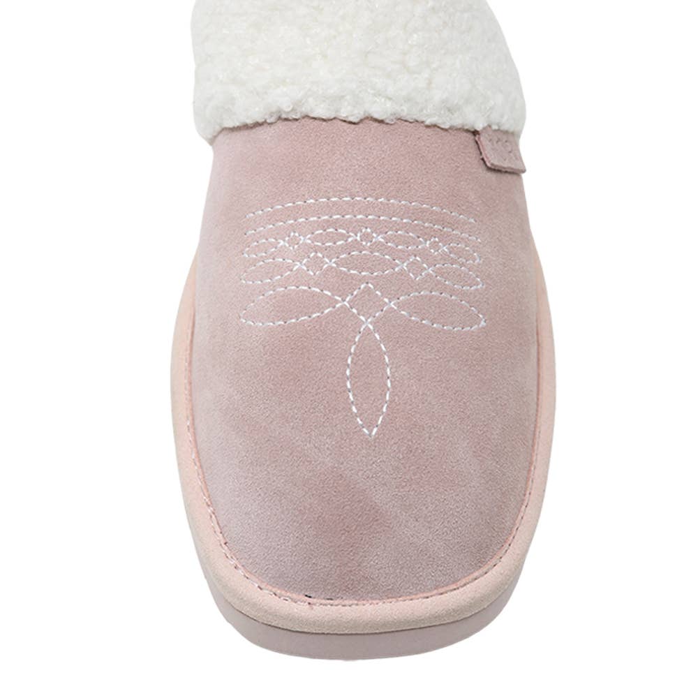 Western Boot Stitch Slippers (Blossom)