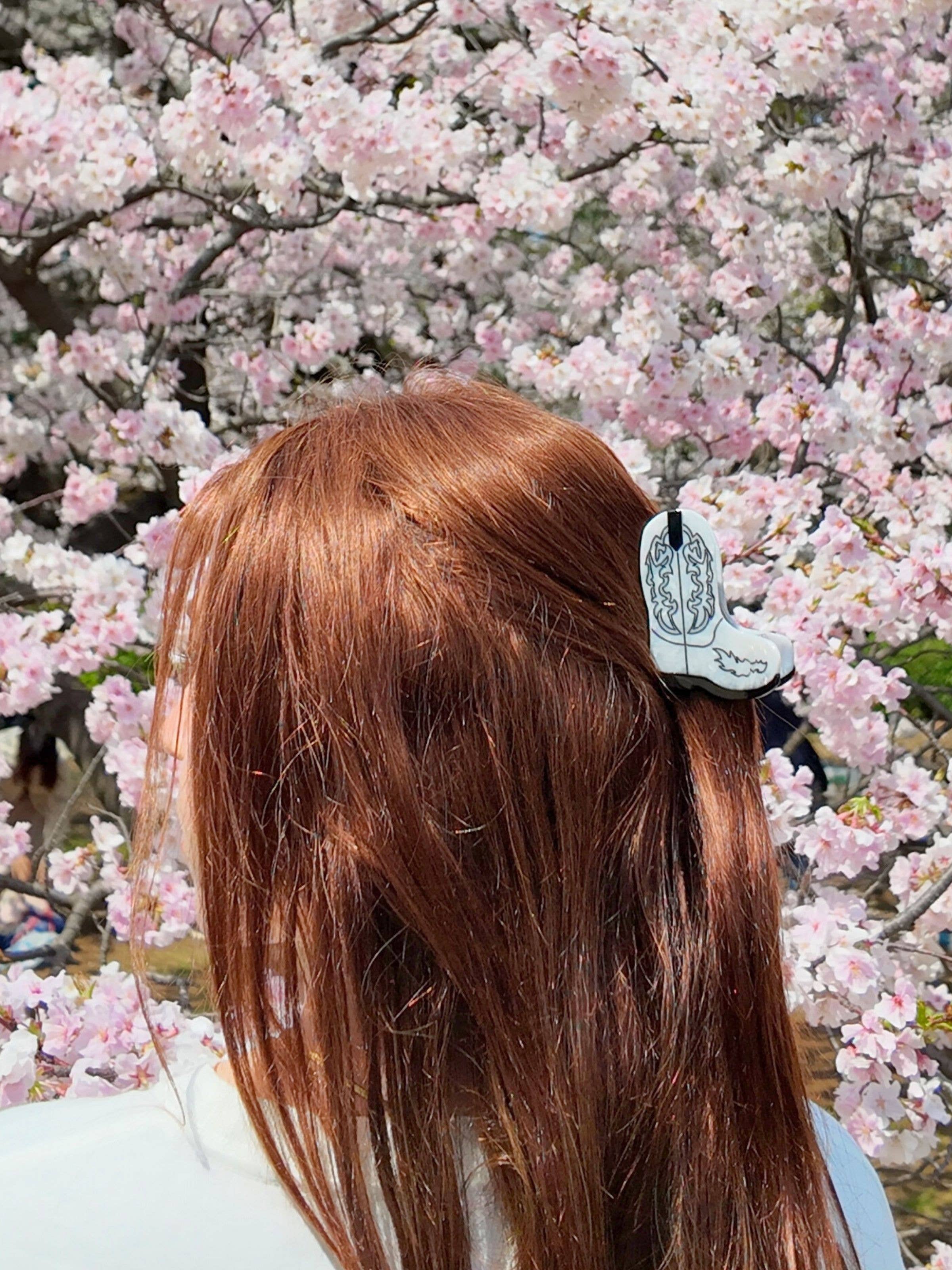 Hand-Painted Boot Hair Clip